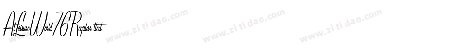 AtLeisureWorld76 Regular ttext字体转换